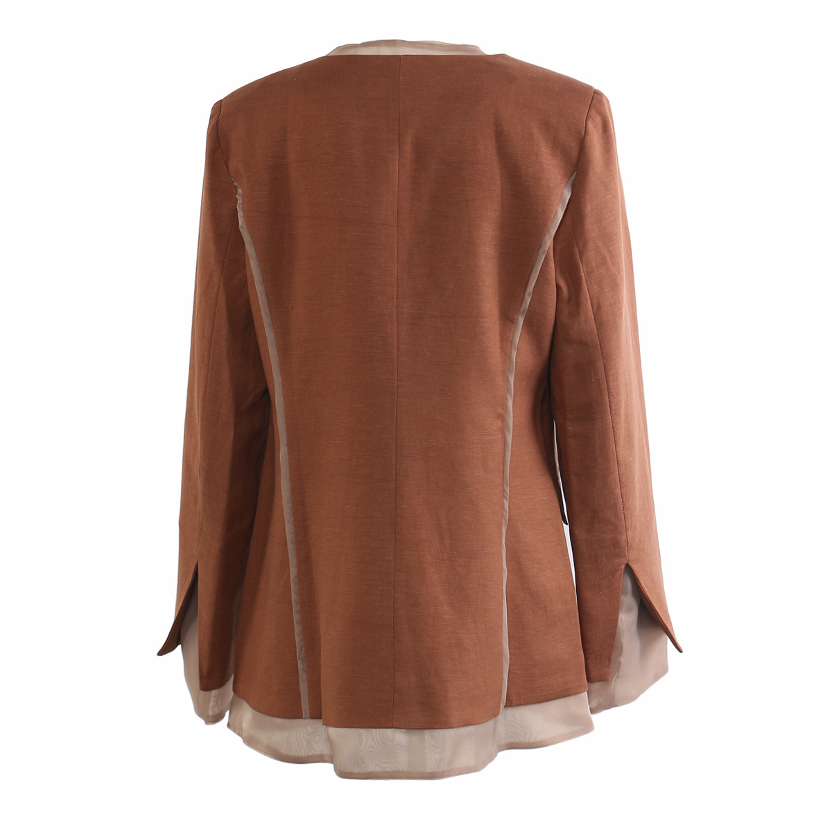 GraceChic 25 Set due pezzi da donna, blazer + pantaloni, patchwork in lino, stile a blocchi di colore, autunno inverno, moda 1827_voghion.com