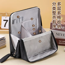 学生笔袋桌面办公文具收纳盒便携化妆品收纳袋多功能旅行收纳袋包