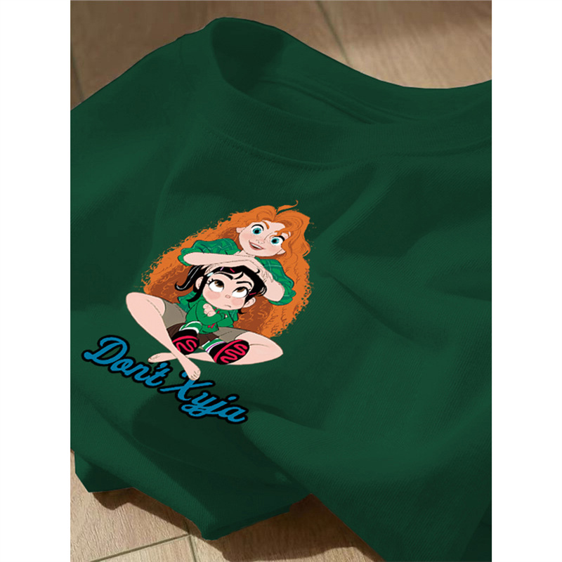Retro cotton summer design short sleeve T-shirt