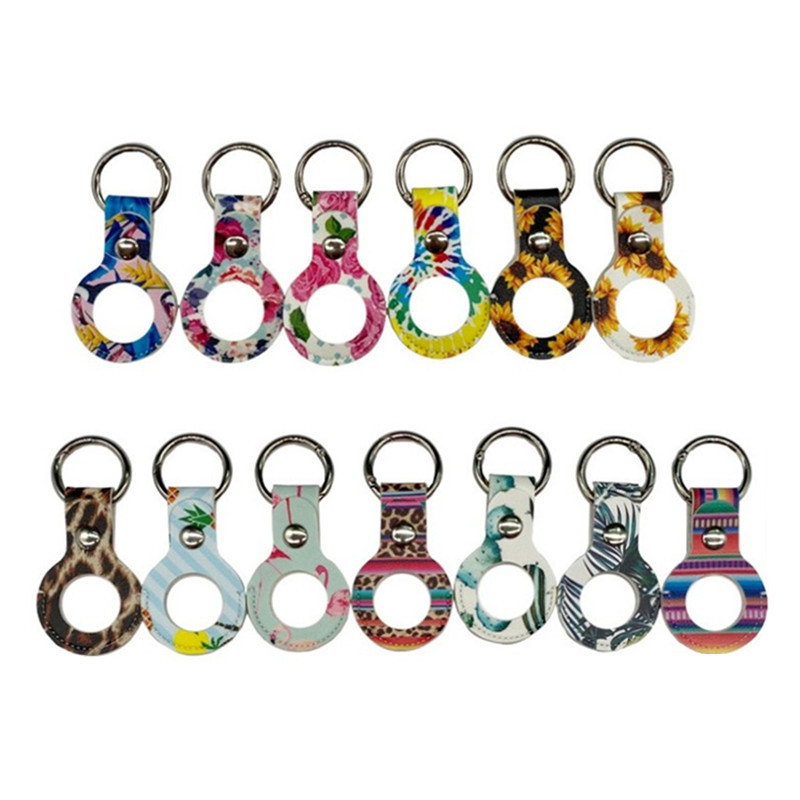 airtag保护套苹果airtags定位器追踪器防丢器钥匙扣PU保护皮套