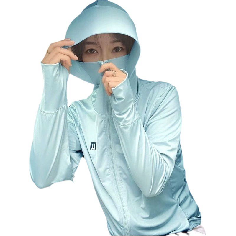 Женская летняя куртка Little Rabbit с защитой от УФ-излучения, из ледяного шелка, с широкими полями, для велоспорта, модель 2025 года, первое поколение