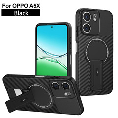 适用OPPOA5X手机壳炭纤维纹支架磁吸RealmeC75防摔Reno12保护套