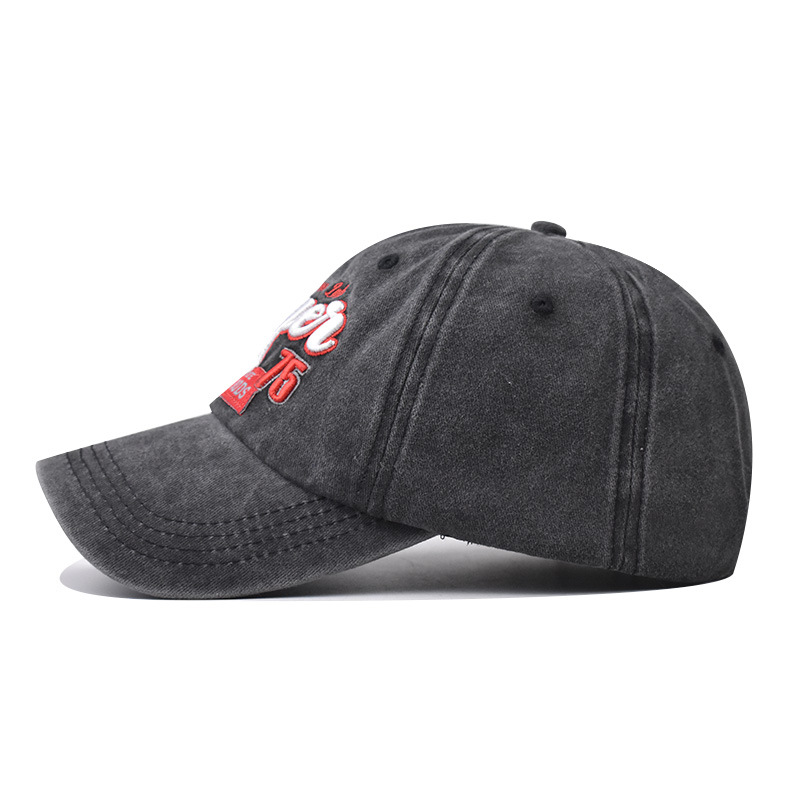 Nuevo sombrero de béisbol transfronterizo jugador de algodón lavado sombrero de sol bordado estilo coreano gorra de pico de los hombres