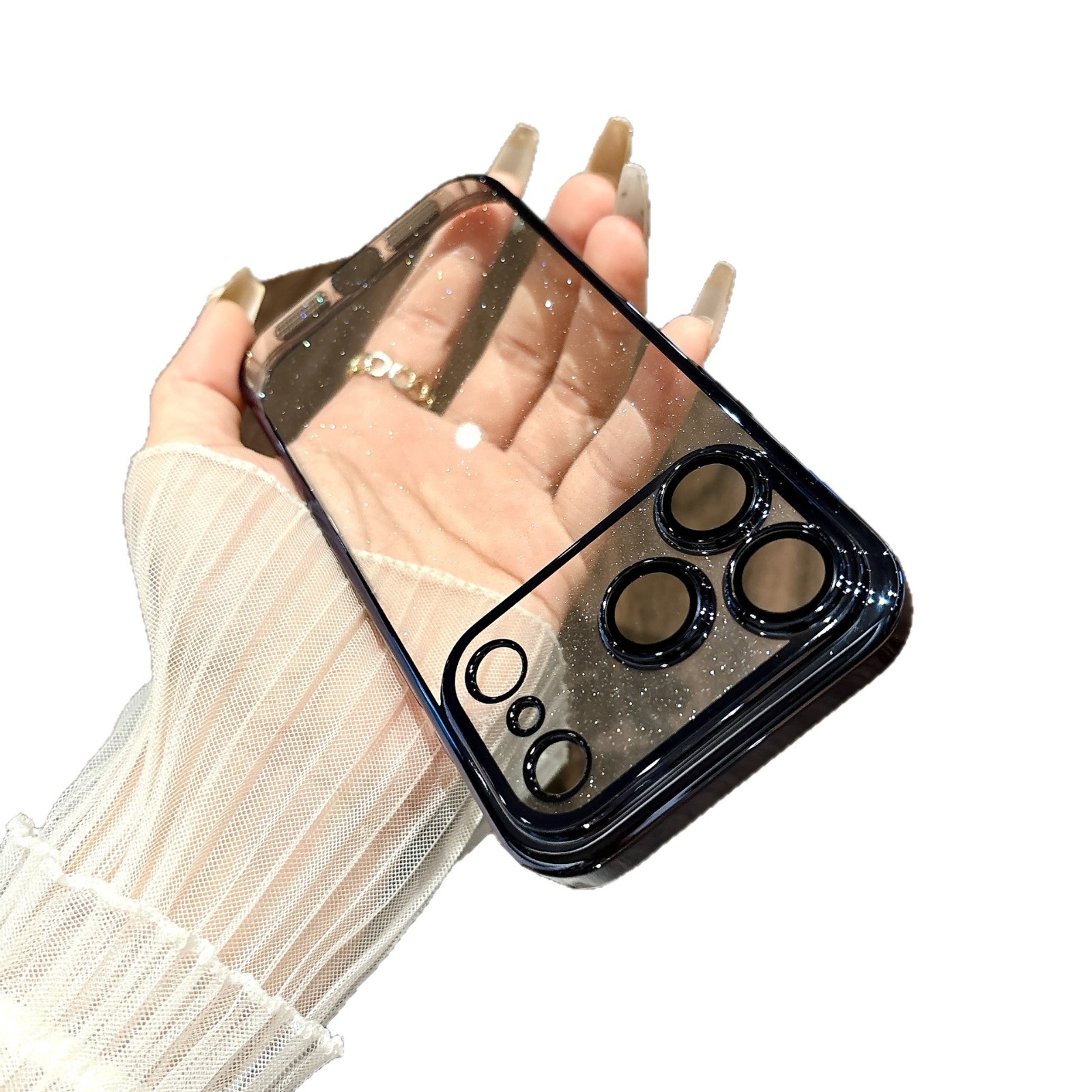Galvanizado PC Starlight para iPhone17PROMAX teléfono móvil Apple 16 / 15 lente cubierta de película
