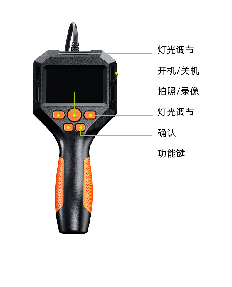 Handheld endoscope 2.8 inch IPS screen car repair