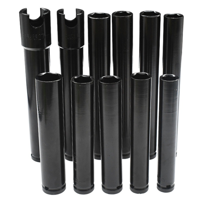 Llave eléctrica alargada zócalo abierto cabeza hexagonal 1/2 pistola de aire de reparación de automóviles de la manga trabajador marco 150-300mm