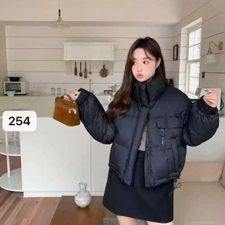 棉服女短款韩版立领简约加厚小个子面包服外套
