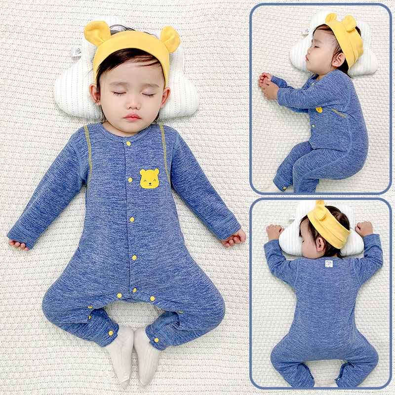 Baby Jumpsuit de velvet romper autumn and winter thermal underwear bottoming newborn clothes baby pajamas thick