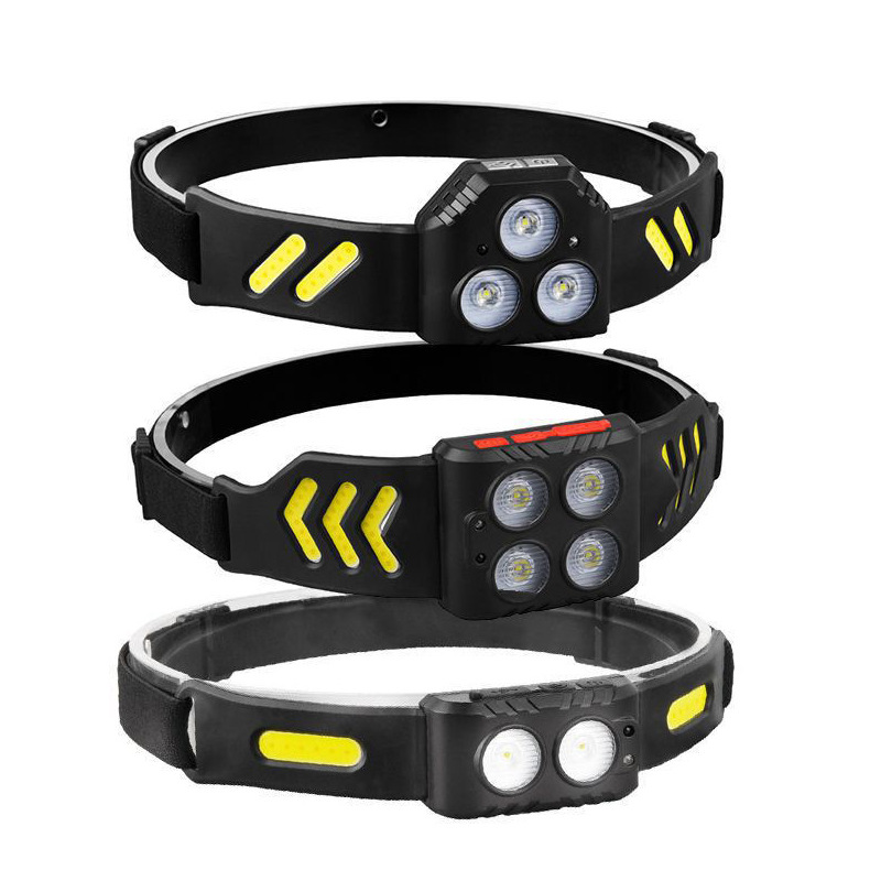 Lámpara de pesca nocturna especial pescar luz fuerte carga de luz de inducción montada en la cabeza super larga duración LED iluminación para correr por la noche