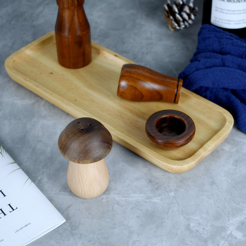 New product launch wooden toothpick holder creative mushroom simple toothpick jar Japanese style personalized household toothpick box