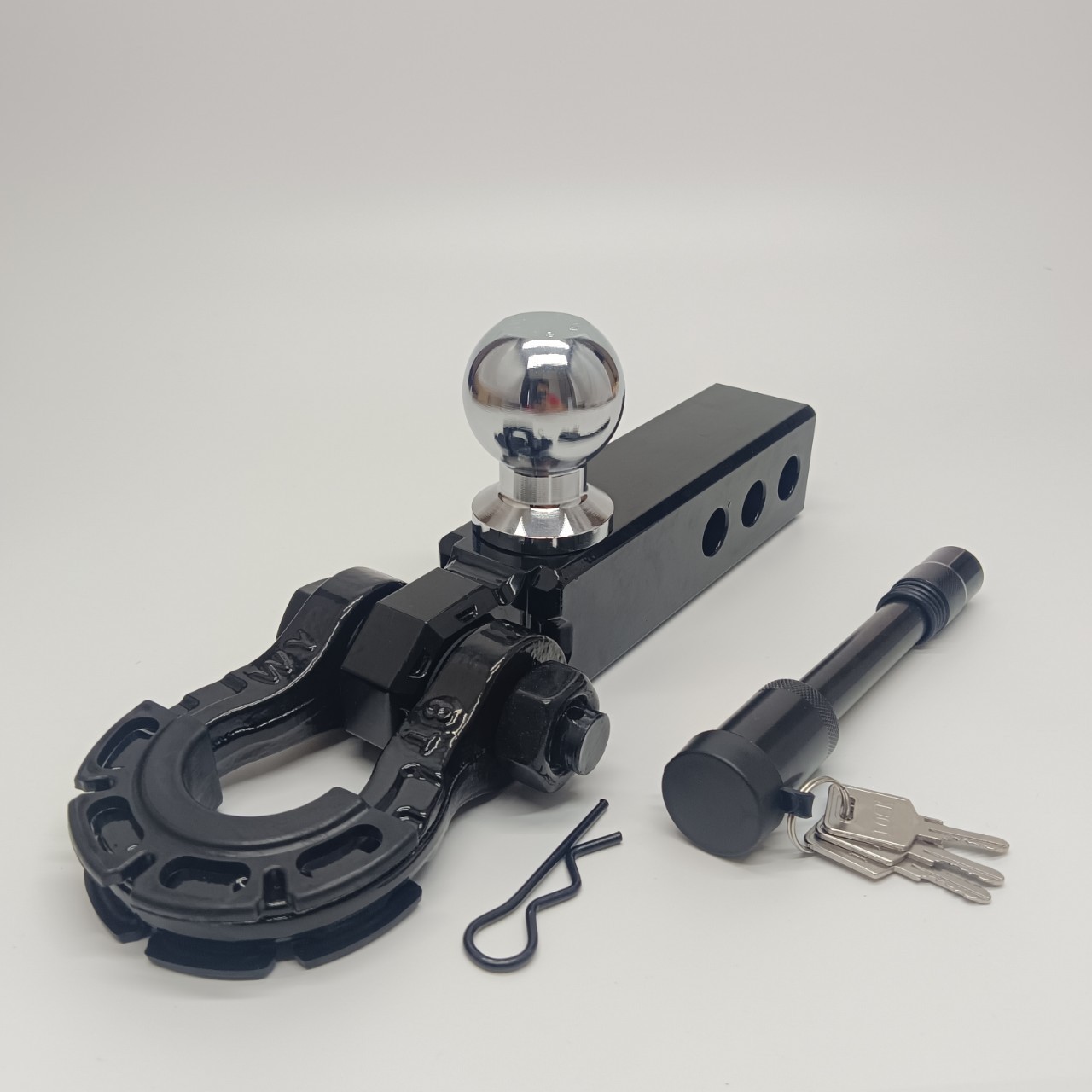Best-selling cross-border direct-supply aluminum alloy trailer hitch ball coupler shackle for modified vehicles and RV accessories