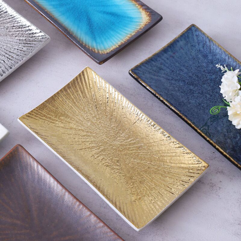 Creative Rectangular Sushi Plate, Sashimi Plate, Cold Dish Plate, Ceramic Plate, Retro Restaurant Long Plate, Japanese Yakitori Plate Creative Rectangular Sushi Plate, Sashimi Plate, Cold Dish Plate, Ceramic Plate, Retro Restaurant Long Plate, Japanese Yakitori Plate