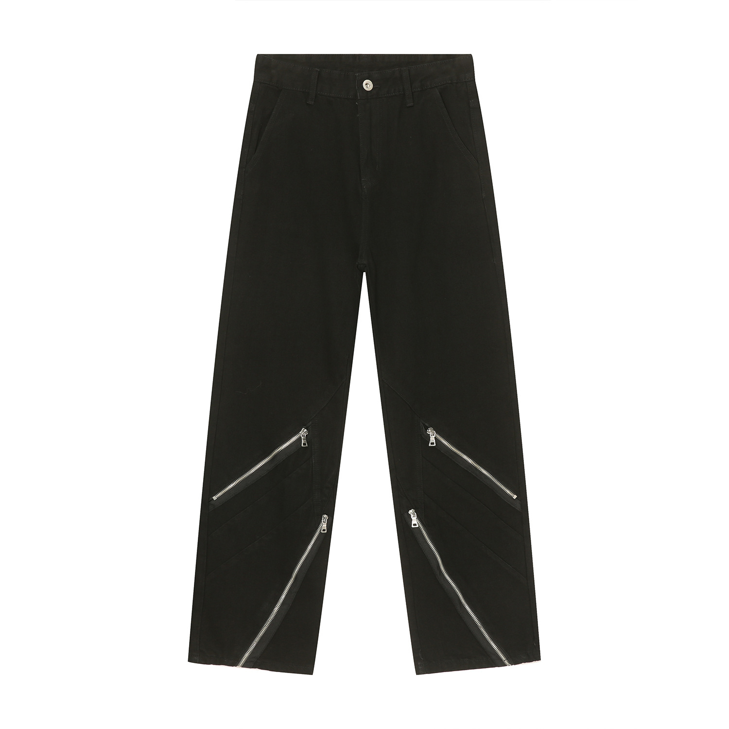 Mtlclothes ropa de hombre | 2024 cuatro estaciones nueva cremallera decoración ins moda marca diseño jeans hombres