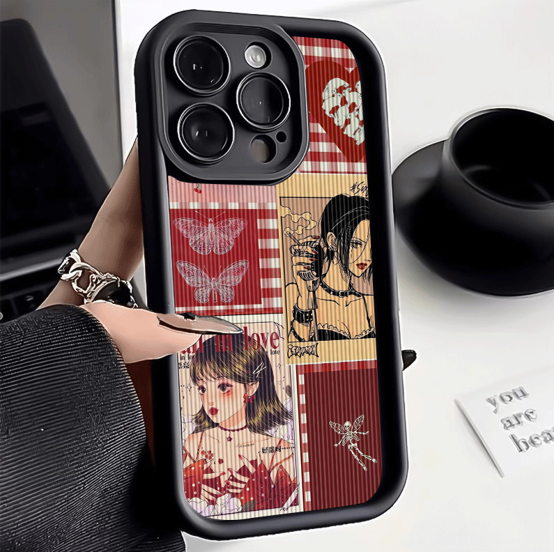 Cover Girl Leather Case Suitable for Apple 17Promax Phone Case, Full Protection Against Drops, Soft Case for Apple 16Pro 15