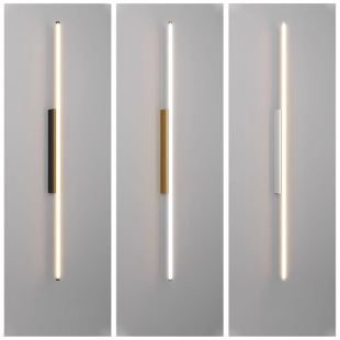 Minimalist Aluminum Linear Light Without Main Light for Living Room Background Wall, Corridor, and Mirror Led