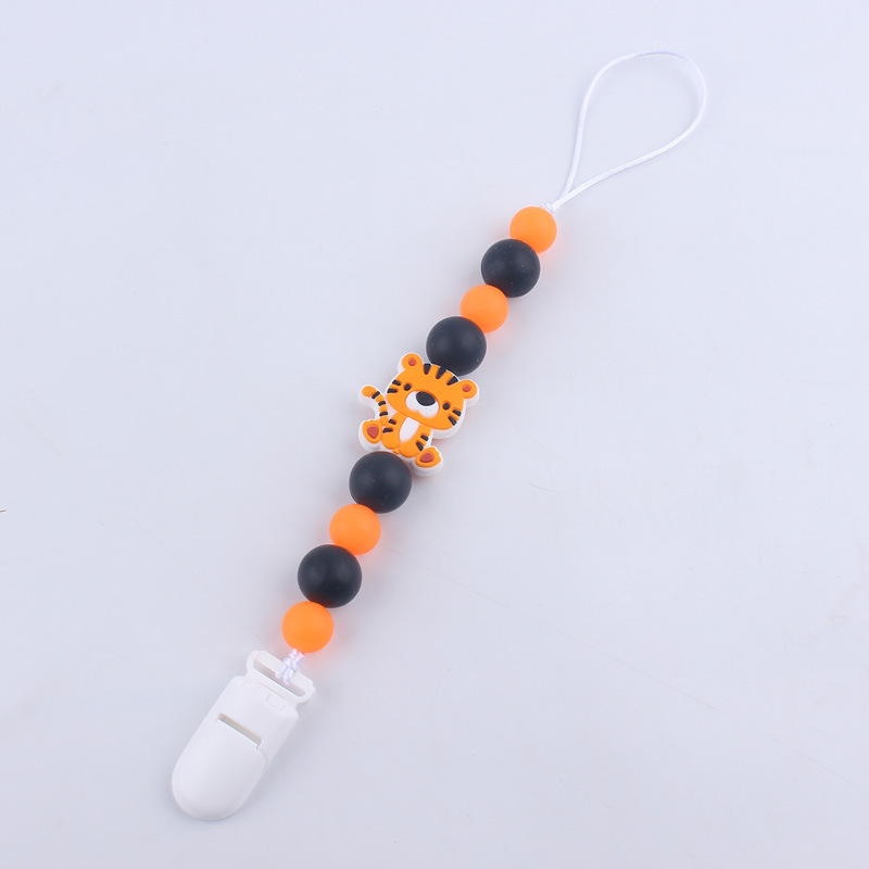 Nuevos productos para bebés de Amazon Cadena de chupete de silicona mordedor suministros para bebés DIY cadena anti-perdida