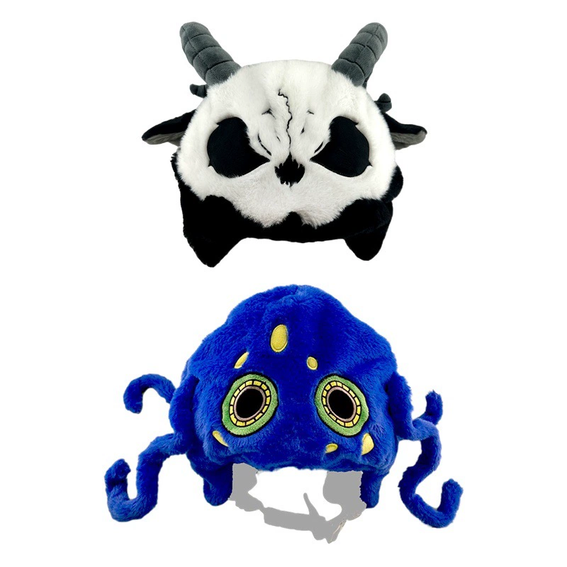Смерть осьминога 2022 Мультфильм Темный плюшевый лыжный шлем Крышка ШЛЕМА украшение для мальчиков и девочек Регулируемый универсальный