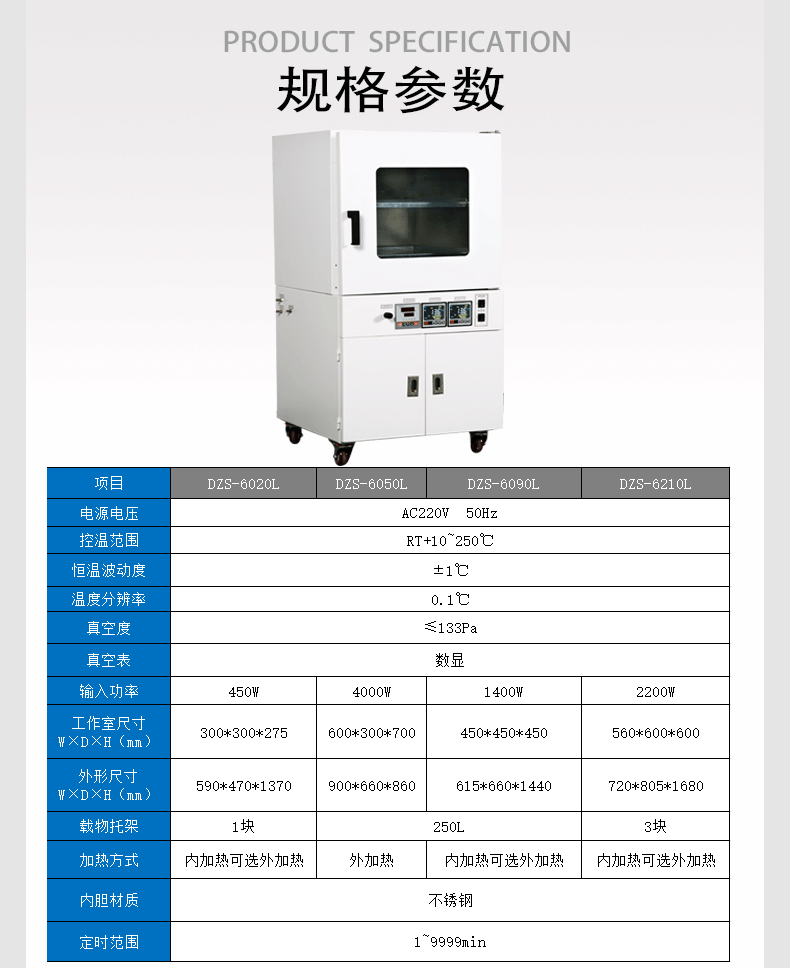 真空干燥箱|立式真空度数显充氮真空烘箱DZS-6020L干燥箱厂家非标定制