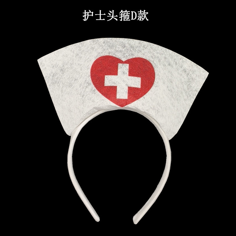 Diadema de enfermera pequeña para fiesta de Halloween accesorio cosplay danza tocado