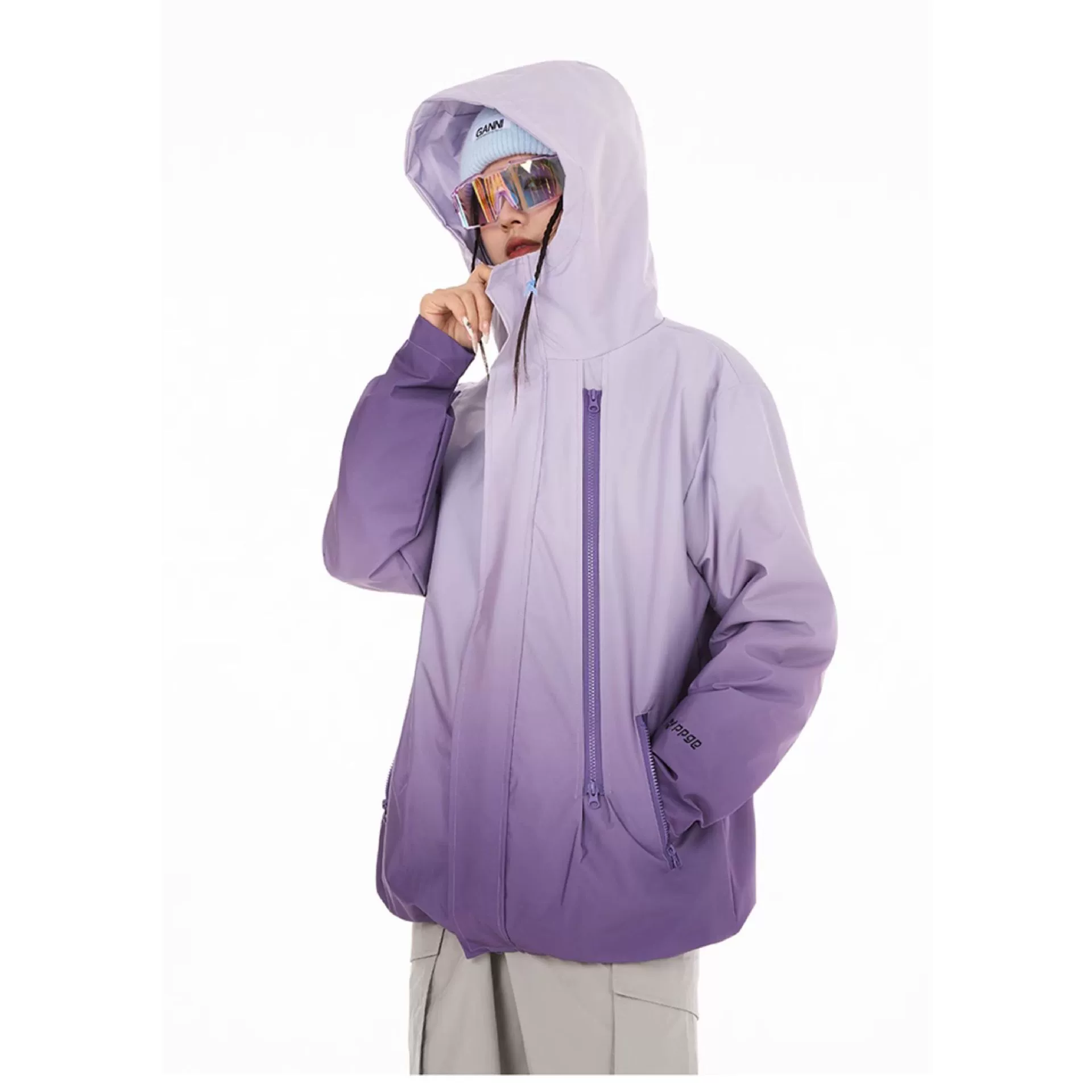 Новинка весны и осени 2025, двухцветная мужская и женская спортивная ветрозащитная куртка премиум-класса с градиентом для альпинизма