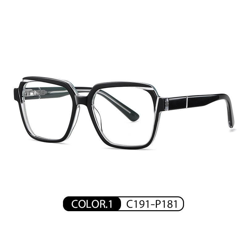 2023 nueva placa gafas marco moda marco grande gafas lisas placa tallada diseño PS8820 gafas de pierna elástica