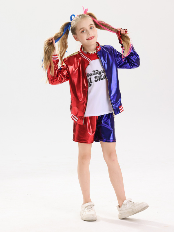 特遣队cos服 自杀小队小丑小丑女哈莉奎茵儿童舞台表演cosplay服|undefined