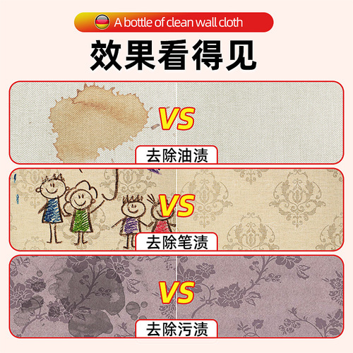 German wall covering special cleaner wallpaper wall covering household cleaning artifact curtain no-wash decontamination and stain removal dry cleaning agent