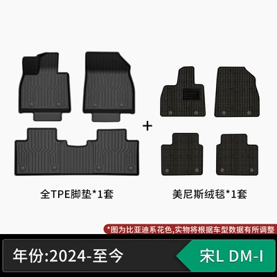 custom-made car mats, automotive-grade | Modelə uyğun ayaqaltı - 24-present-model-byd-song-l-dm-i-tpe-floor-mats-menis-velvet-carpet