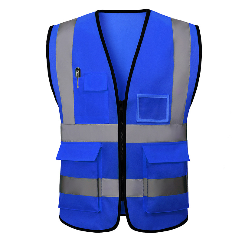 Chaleco Reflectante de Seguridad de Malla Multi Bolsillos para Construcción y Seguridad Vial