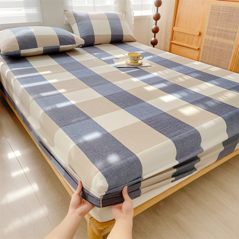 2024 nueva clase A de algodón teñido en hilo de algodón lavado funda de almohada para estudiantes