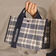 日本式弁当箱バッグ大衆デザインファッションストライプ斜め掛けキャンバスバッグ防水ファッション通勤ショルダーバッグ