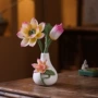 家居书房陶瓷仿真荷花