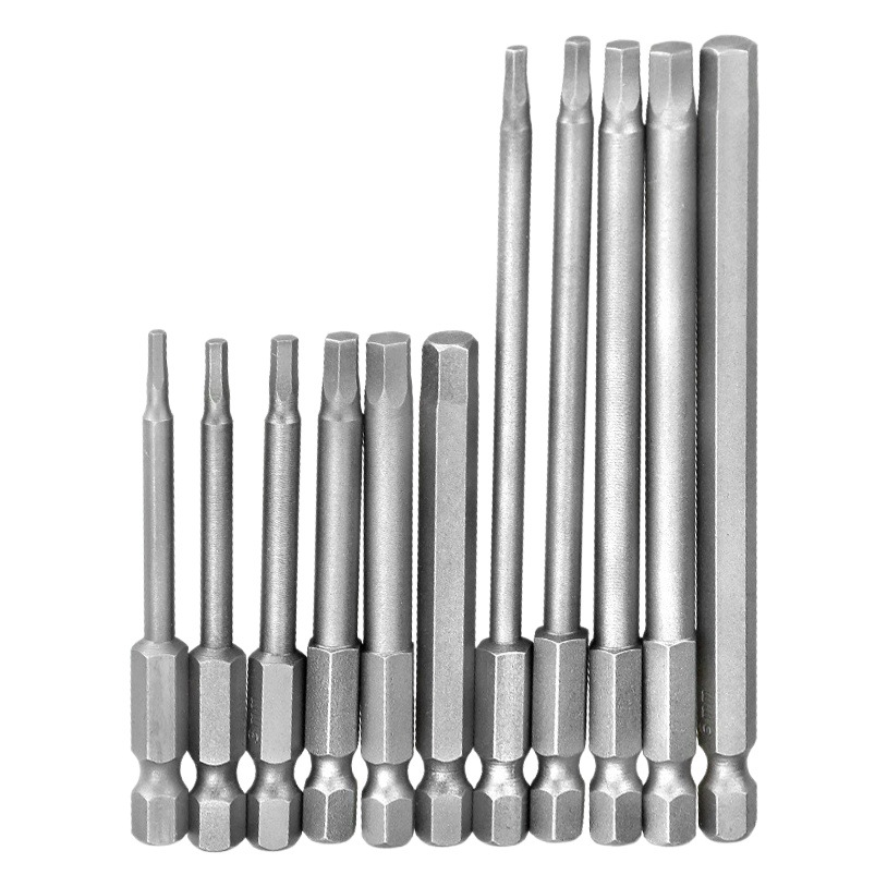 Pneumatic Lengthened Hexagon Socket Head Electric Drill H1.5-H8 Magnetic Electric Head Inner Hexagonal Drill Head Wind Head