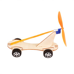 Science Project DIY Rubber Band Powered Car for Elementary School Students - Fun Experiment and Educational Assembly Kit