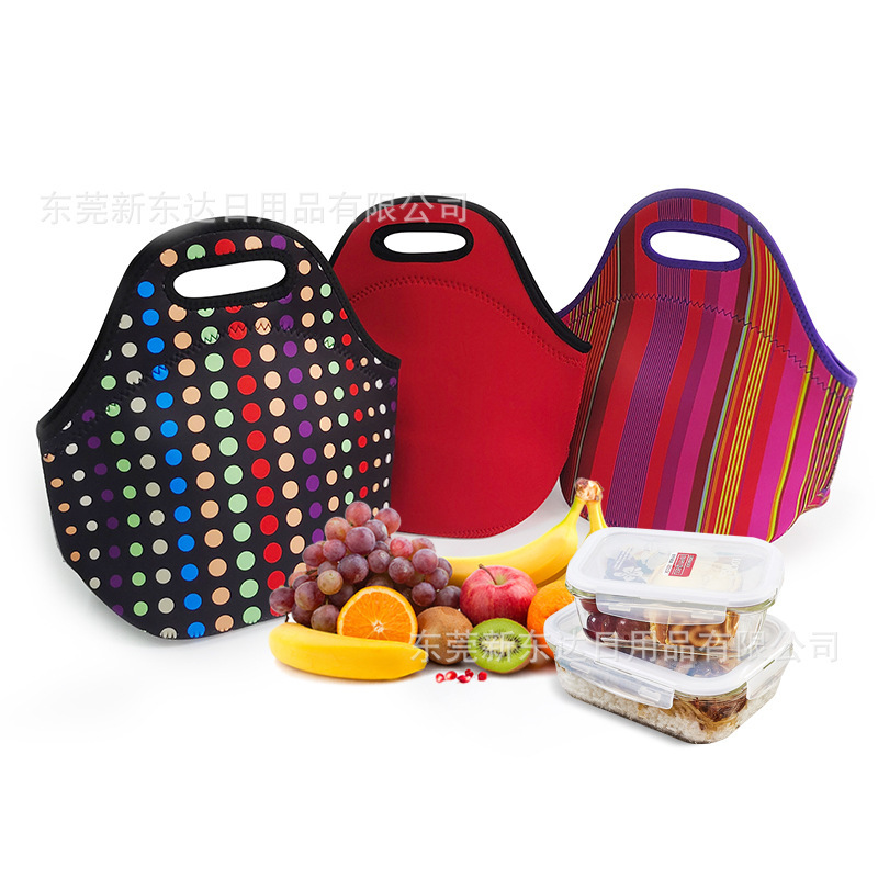 Diving material lunch bag children's printed lunch bag insulation lunch bag lunch bag portable lunch box bag picnic bag in stock
