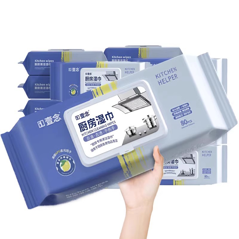 Yixian TOP1 인기 주방 물티슈 (80매, 특대형, 초두꺼움)