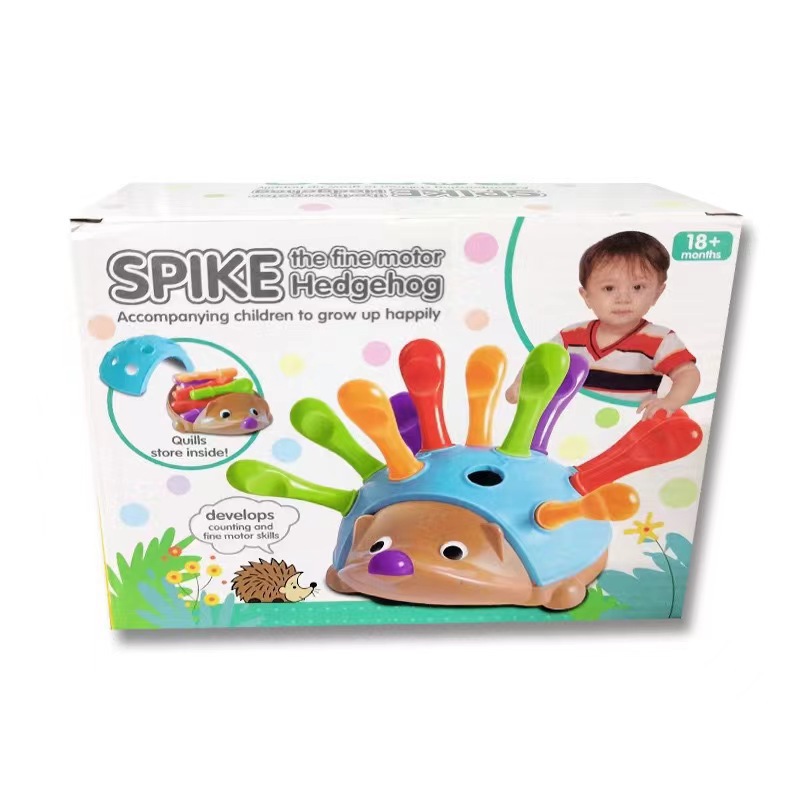 Cross-Border Children's Puzzle Small Hedgehog Early Education Cognitive Color Number Concentration Fine Motor Training Toys for 1-3 Year Olds
