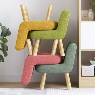 Small Chair, Low Style, Solid Wood Backrest for Adults to Sit On, Room Balcony, Comfortable for Long Periods of Sitting, Kidsren's Baby Household Small Stool
