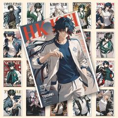 雑誌風崩壊星空鉄道ステッカー108枚、二次元ハンサムで高価値な周辺装飾素材ステッカー