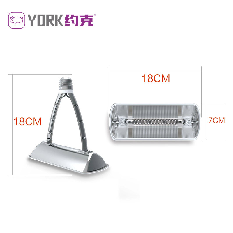 Lámpara de aislamiento de fibra de carbono de York para calentamiento de animales Lámpara de calefacción de potencia opcional Lámpara de calentamiento de fibra de carbono larga vida útil