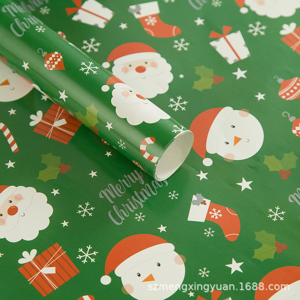 80g nueva decoración de Navidad regalo caja de regalo papel de embalaje DIY papel decorativo cubierta de libro de Corea del Sur papel de color de dibujos animados