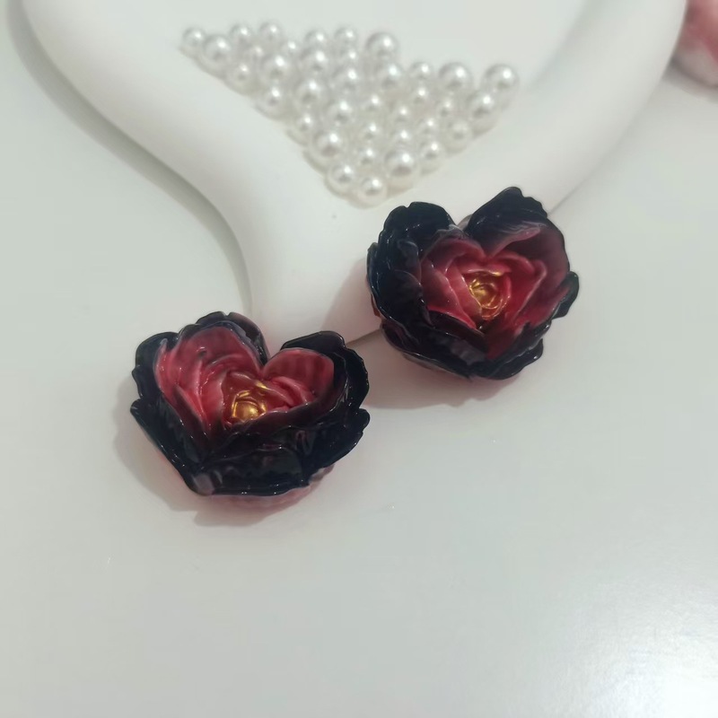 [ホタル発光ラブフラワーカード 37*30 ミリメートル] 手作り diy 携帯電話ケースヘアピン樹脂ジュエリーアクセサリー|undefined