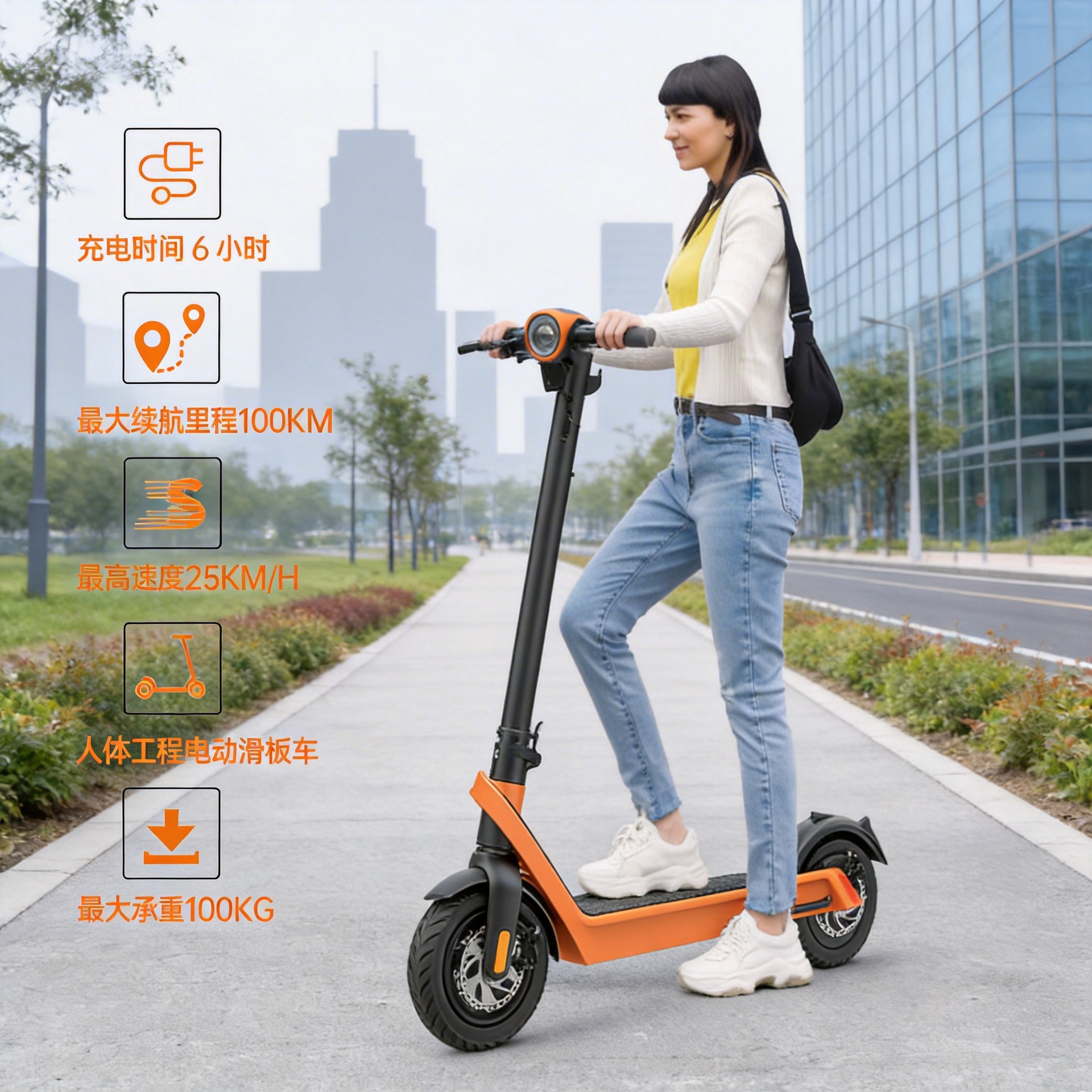 HX scooter eléctrico scooter adulto scooter eléctrico plegable scooter de aleación de aluminio batería de litio todoterreno