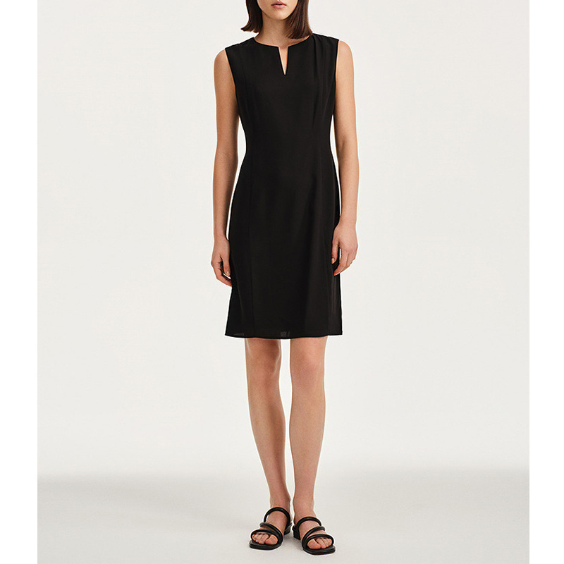[LR Order] Spring and Summer Classic Chic Gao Zhi Minimalist V-Neck dress Women's 2025 New French Small Black Dress