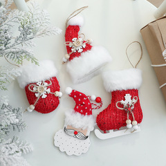 クロスボーダー新しいクリスマスソックス赤いぬいぐるみ手袋クリスマスツリー装飾パッケージクリスマス装飾ペンダントクリエイティブペンダント