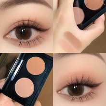 幻影小熊双色眼影珠光哑光蓝黑白迷你色眼影粉质细腻脸部彩妆代发