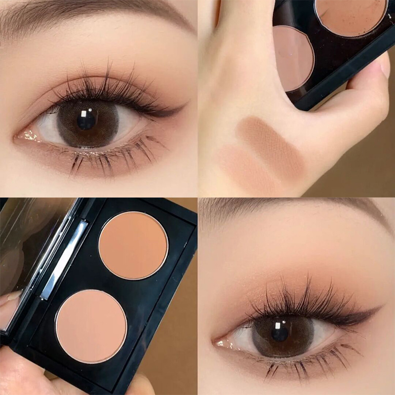 Phantom Bear Two-Color Eye Shadow Pearlescent Matte Blue Black and White Mini Color Eye Shadow Powder Fine Face Makeup Delivery