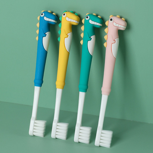 3-12 baby children's soft-bristle toothbrush home single-pack manual toothbrush filament does not hurt gums cartoon toothbrush