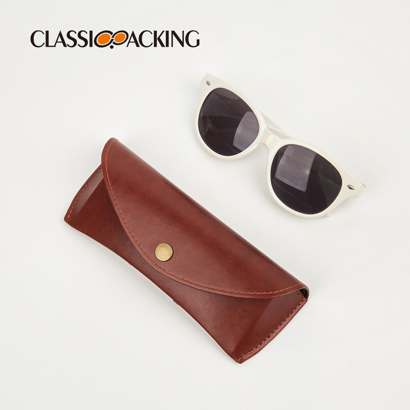 Retro Anti-Stress Glasses Bag Portable Sunglasses Case Myopia Glasses Protective Cover Pvc Soft Leather Glasses Case Factory Customization