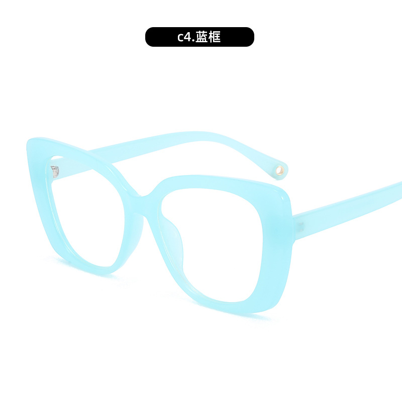 Selección de comercio exterior de moda montura de ojo de gato gafas anti-luz azul montura grande modelo de celebridad de Internet marco de gafas personalizado ventas directas de fábrica